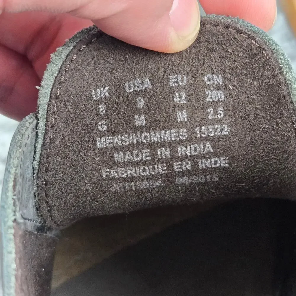 Clarks Mens 9M Bushacre 2 Gray Leather Casual Daily Lifestyle Desert Chukka Boot